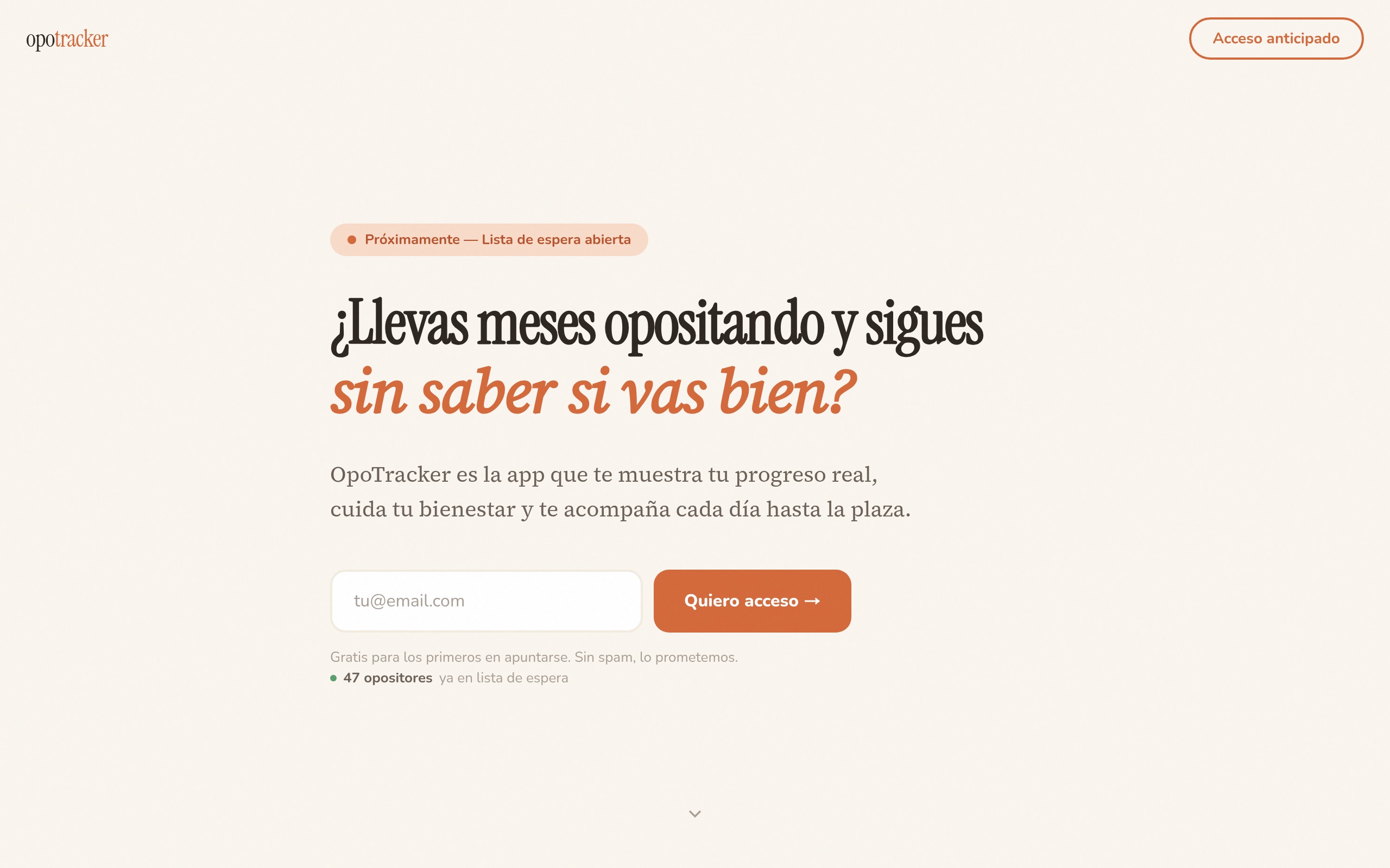 Screenshot de OpoTracker